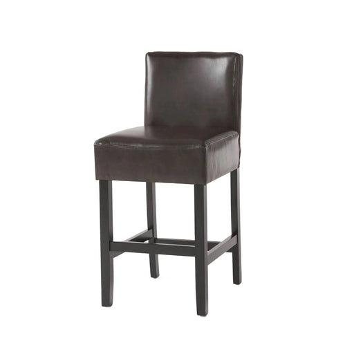 26-inch Brown Leather Counter stools (Set of 2) Default -DTYStore