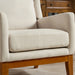 26.18' Wide Modern Accent Chair,Polyester Blend High Back Reading Chair ,Upholstered Armchair Club Chair,Single Sofa with Wood Legs for Living Room,Bedroom,Reading Room,Office,Beige Default -DTYStore