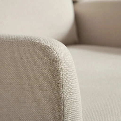 26.18' Wide Modern Accent Chair,Polyester Blend High Back Reading Chair ,Upholstered Armchair Club Chair,Single Sofa with Wood Legs for Living Room,Bedroom,Reading Room,Office,Beige Default -DTYStore