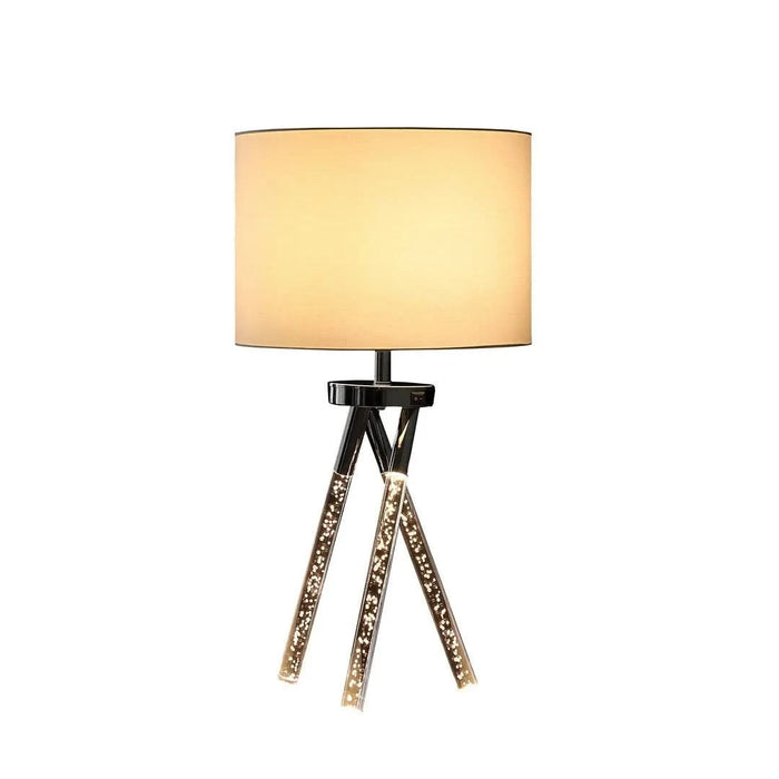 26.25' In Mid Century Birgit Led Acrylic Tapered Legs Silver Metal Table Lamp Default -DTYStore