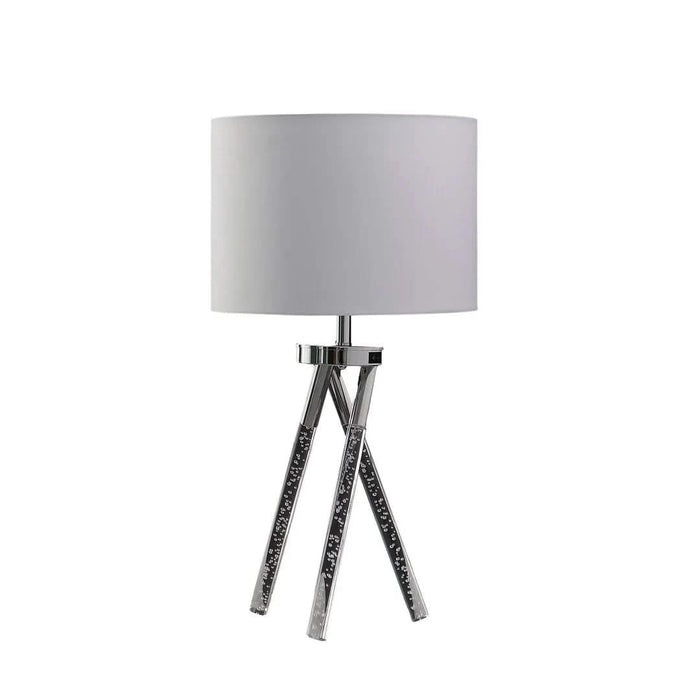 26.25' In Mid Century Birgit Led Acrylic Tapered Legs Silver Metal Table Lamp Default -DTYStore