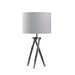 26.25' In Mid Century Birgit Led Acrylic Tapered Legs Silver Metal Table Lamp Default -DTYStore