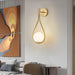 Set of 2 Modern Golden Wall Sconces with Opal Glass Globe, Mid-Century Design, Luxury Wall Lights for Bedroom, Living Room, Hallway (No Bulb) - DTYStore