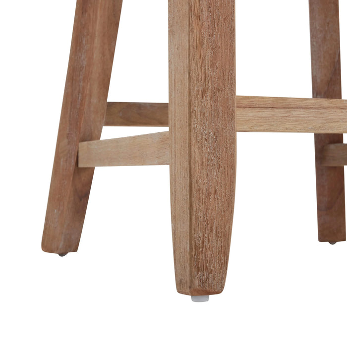 26.5' Counter Stools Set of 2, Upholstered Counter Height Bar Stools with Comfy Back, Solid Rubber Wood Frame, Backrest, Footrest, Armless Barstools for Home Bar, Kitchen Counter, Beige & Natural Default -DTYStore