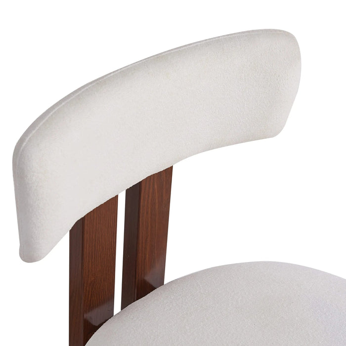 26.5'' Stylish Round Stools with Low Back - Comfortable Upholstered Seat & Black Metal Frame for Kitchen & Dining Default -DTYStore