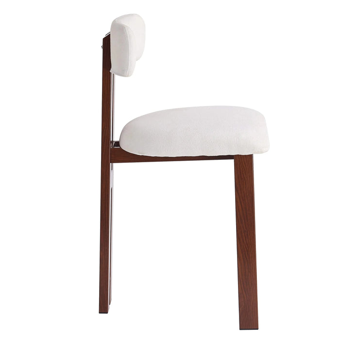 26.5'' Stylish Round Stools with Low Back - Comfortable Upholstered Seat & Black Metal Frame for Kitchen & Dining Default -DTYStore