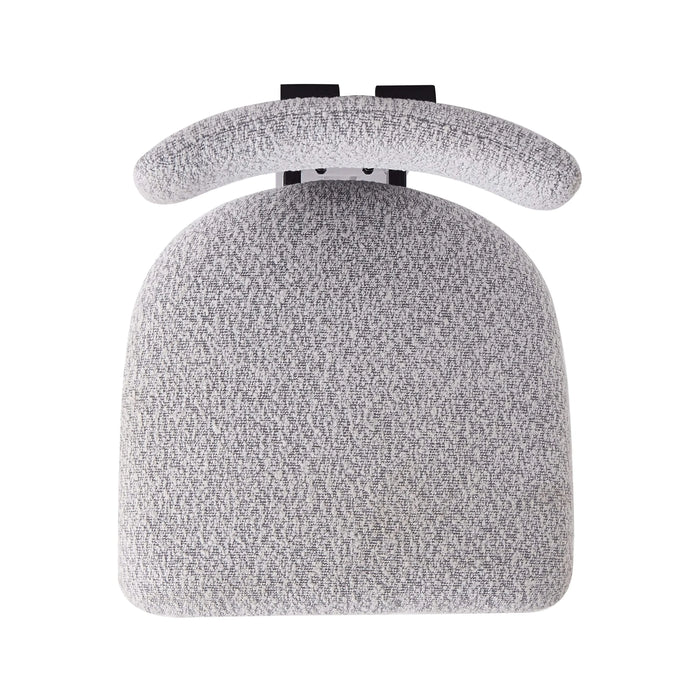 26.5'' Stylish Round Stools with Low Back - Comfortable Upholstered Seat & Black Metal Frame for Kitchen & Dining Default -DTYStore