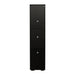 Black side cabinet with aluminum strip lamp,With large storage space - DTYStore