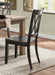 Casual Black Finish Side Chairs Set of 2 Pine Veneer Transitional Double-X Back Design Dining Room Furniture - DTYStore