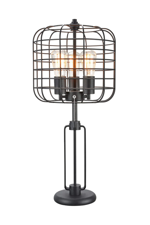 26'H BLACK INDUSTRIAL WIRE CAGE TABLE LAMP W/ EDISON BULB (1PCS/CNT)(2.96/14.43) Default -DTYStore
