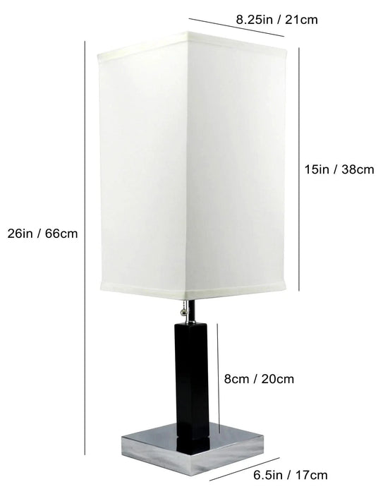 26'H BROWN SQUARE WOODEN TABLE LAMP (1PC/CTN) (0.92/5.55) Default -DTYStore