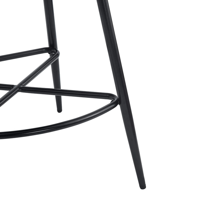 26''Retro Swivel Counter Stools Set of 2,Brown Counter Stools with iron Frame,PU Sponge cushion,Footrest,suitable for Kitchen/Bedroom/Dining Room. Default -DTYStore