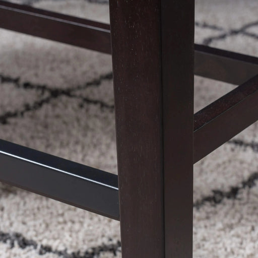 26' Contemporary Upholstered Saddle Counter Stool with Nailhead Trim (Set of 2), Dark Brown Default -DTYStore