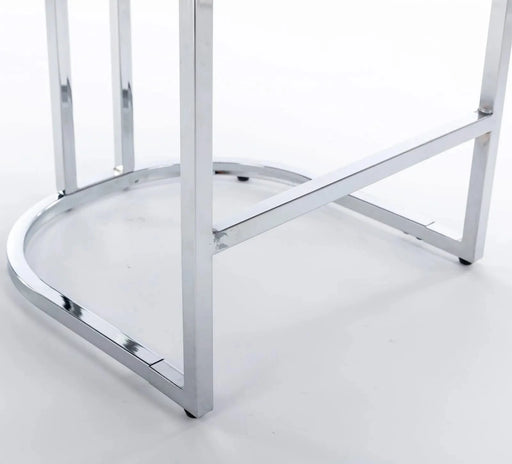 26' Counter Height Bar Stools Set of 2, Modern Velvet Barstools with Button Back&Rivet Trim Upholstered Kitchen Island Chairs with Sturdy Chromed Metal Base Legs Farmhouse Bar Stools, (Beige,2 Pack) Default -DTYStore