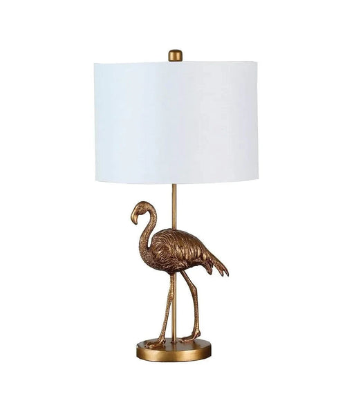 26' Matte Gold Flamingo Resin Table Lamp Default -DTYStore