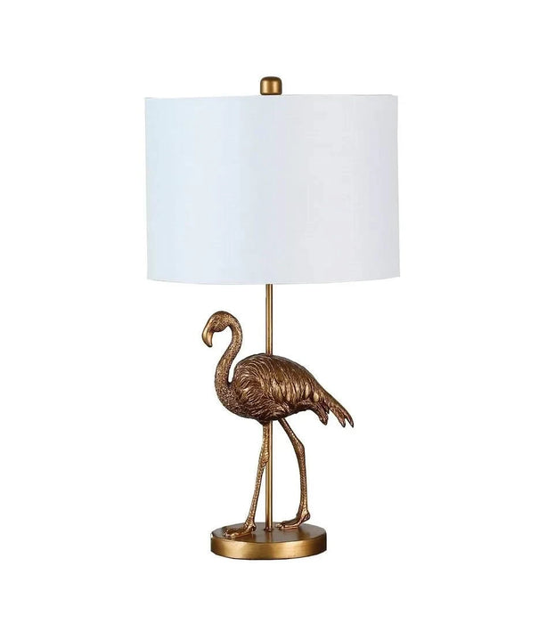 26' Matte Gold Flamingo Resin Table Lamp Default -DTYStore