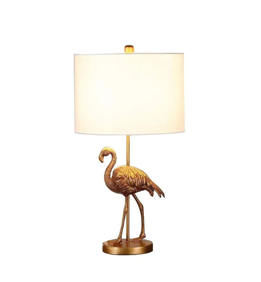 26' Matte Gold Flamingo Resin Table Lamp Default -DTYStore