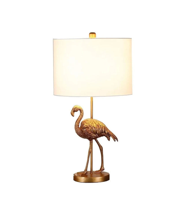 26' Matte Gold Flamingo Resin Table Lamp Default -DTYStore