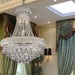 26' Tall Ceiling LED Lamp 'Adagio Empire' with Crystal Accents Default -DTYStore