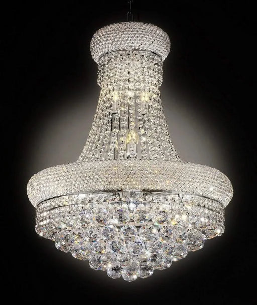 26' Tall Ceiling LED Lamp 'Adagio Empire' with Crystal Accents Default -DTYStore