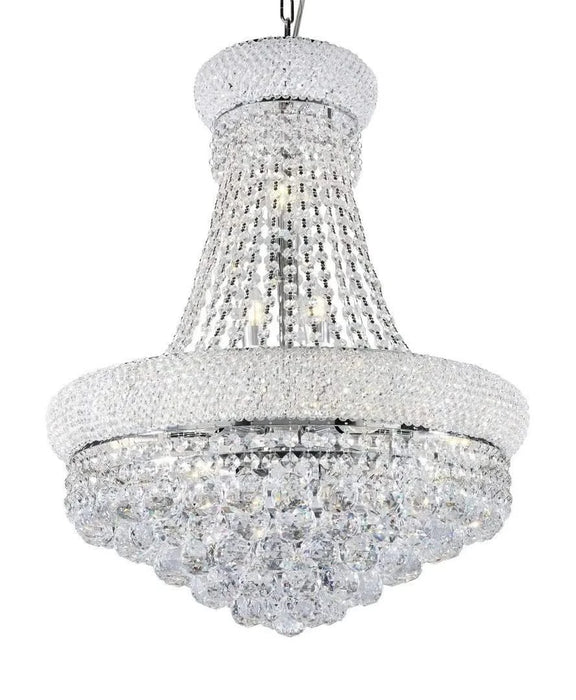 26' Tall Ceiling LED Lamp 'Adagio Empire' with Crystal Accents Default -DTYStore