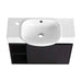 26'' Wall-Mounted Bathroom Vanity with White Ceramic Sink & Soft-Close Door, Dark Oak, KD-Packing Default -DTYStore