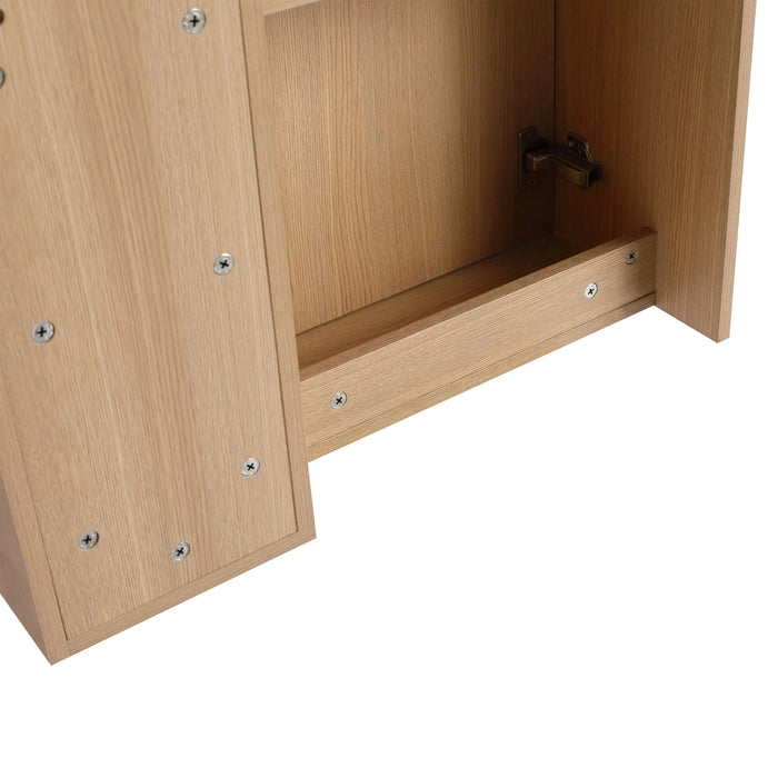 26'' Wall-Mounted Bathroom Vanity with White Ceramic Sink & Soft-Close Door, KD-Packing Default -DTYStore