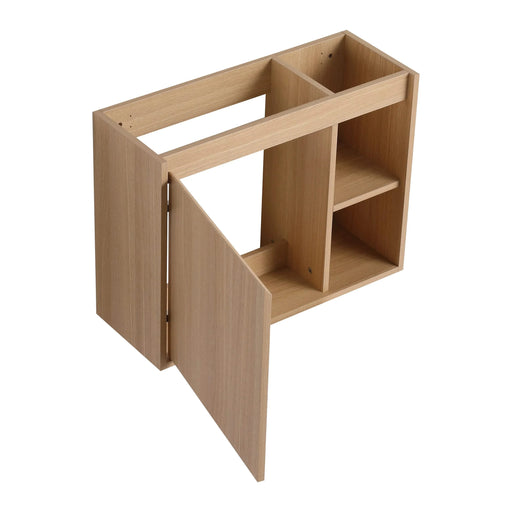 26'' Wall-Mounted Bathroom Vanity with White Ceramic Sink & Soft-Close Door, KD-Packing Default -DTYStore