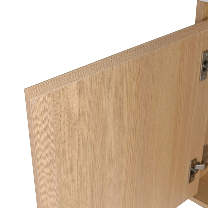 26'' Wall-Mounted Bathroom Vanity with White Ceramic Sink & Soft-Close Door, KD-Packing Default -DTYStore