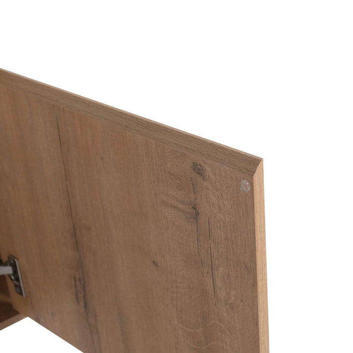 26'' Wall-Mounted Bathroom Vanity with White Ceramic Sink & Soft-Close Door, KD-Packing Default -DTYStore