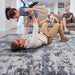 DTY Signature Collection 2X8 Grey/Denim /Abstract Non-Shedding Living Room Bedroom Dining Home Office Stylish and Stain Resistant Area Rug - DTYStore