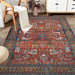 Area Rug 6x9 Vintage Bohemia Non-slip Washable Rug For Living Room Kitchen Bedroom Living Room Abstract Style Red - DTYStore