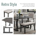 6-Piece Dining Table and Chair Set with Special-shaped Legs and Foam-covered Seat Backs&Cushions for Dining Room (Gary) - DTYStore