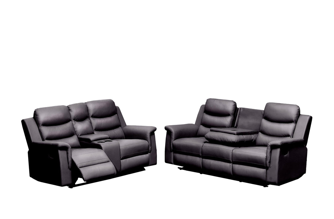 Reclining Loveseat with Middle Console Slipcover, Stretch Loveseat Reclining Sofa Covers (BLACK, 2 Seat Recliner Cover with Console) - DTYStore