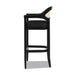 Americana Mid-Century Modern 30.5' Cane Back Bar Stool, Jet Black - DTYStore