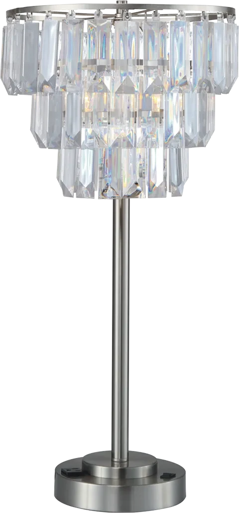 27.5'H CONTEMPORARY CRYSTAL SHADE TABLE LAMP(1PC/CTN) (1.01/9.25) Default -DTYStore