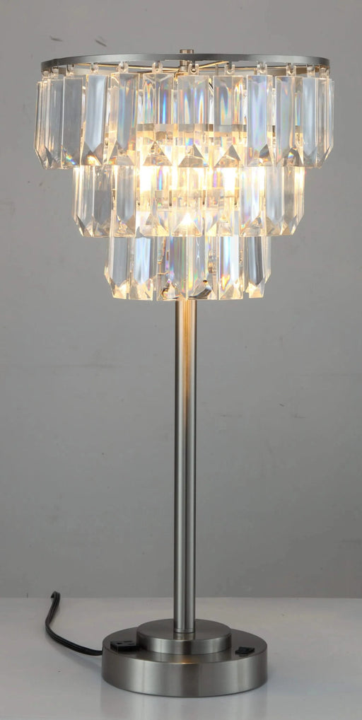 27.5'H CONTEMPORARY CRYSTAL SHADE TABLE LAMP(1PC/CTN) (1.01/9.25) Default -DTYStore