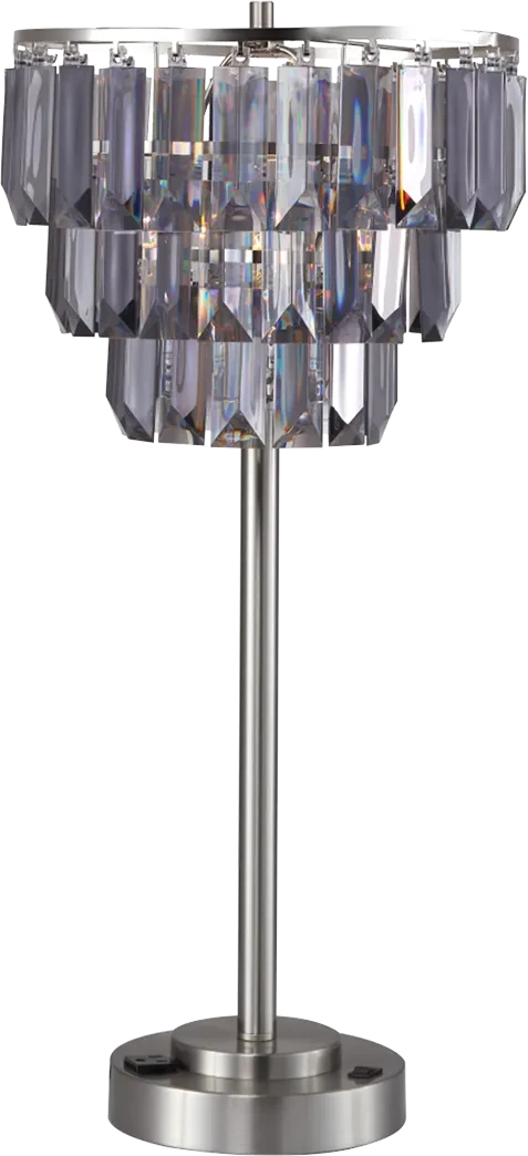 27.5'H CONTEMPORARY CRYSTAL SHADE TABLE LAMP(1PC/CTN) (1.01/9.25) Default -DTYStore