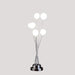 27.5' In 6-Light Acrylic Globe Aluminun Led Chrysanthe Silver Chrome Metal Table Lamp Default -DTYStore
