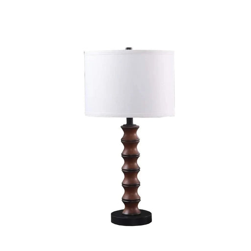 27.5' In Coastal Littoral Wood Insp Modern Table Lamp Default -DTYStore