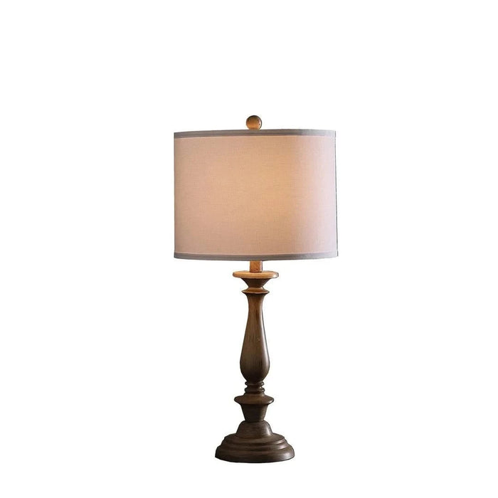 27.5' In Coastal Wood Effect Polyresin Table Lamp Default -DTYStore