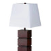 27.5' Tall Polyresin Table Lamp with Dark Cherry finish, White Fabric Shade Default -DTYStore