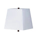 27.5' Tall Polyresin Table Lamp with Dark Cherry finish, White Fabric Shade Default -DTYStore