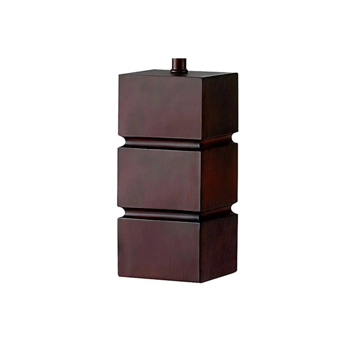 27.5' Tall Polyresin Table Lamp with Dark Cherry finish, White Fabric Shade Default -DTYStore