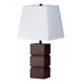 27.5' Tall Polyresin Table Lamp with Dark Cherry finish, White Fabric Shade Default -DTYStore