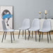Comfortable Linen-Cotton Dining Chair Set - Four Pieces in Light Gray.Integrated Seat and Backrest,Linen-Cotton Material,Modern Home Matching. - DTYStore