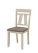 Cottage Style Dining Side Chair 2pc Set Upholstered Seat Chalk Gray Dining Room Wooden Furniture Transitional Design - DTYStore