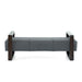 Sleek and Stylish Long - shaped Ottoman, Gray