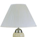 27' Tall Ceramic Table Lamp, Urn-Shaped with Silver / Ivory finish, Linen Shade Default -DTYStore