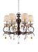 27' Tall Metal Ceiling Lamp 'Magnolia' with Bronze finish and Crystal Accents Default -DTYStore